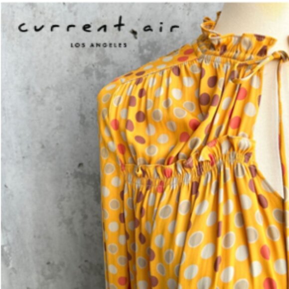 NWT Current Air Polka Dot Blouse - L - Picture 2 of 8